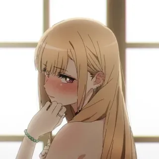 ❤️ 1f2db1aa Marin Kitagawa My Dress-Up Darling Anime, Marin Kitagawa, My Dress-Up Darling, Sonrojo, Rubio whatsapp sticker