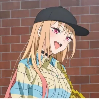 ❤️ 34de0c7b Marin Kitagawa My Dress-Up Darling Anime, Chica, Marin Kitagawa, My Dress-Up Darling, Personaje, Dibujo animado whatsapp sticker