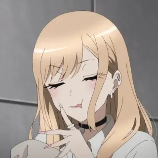 ❤️ 75e99a23 Marin Kitagawa My Dress-Up Darling anime, Marin Kitagawa, My Dress-Up Darling, linda, chica, rubia whatsapp sticker