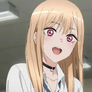 ❤️ 9b8f1cfa Marin Kitagawa My Dress-Up Darling Anime, Lindo, Chica, Uniforme Escolar, Cosplay whatsapp sticker