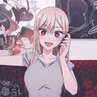 😀 b115485d Marin Kitagawa My Dress-Up Darling Anime, Gadis, Imut, Cosplay, Kawaii whatsapp sticker