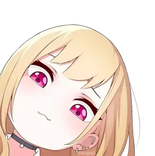 👀 89f3c0a7 动漫, 可爱, 女孩, 卡通, 金发, 偷看 telegram sticker