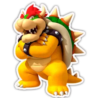 😏 60a06b12 Bowser บาวเซอร์, มาริโอ้, นินเทนโด, วิดีโอเกม, ตัวละคร telegram sticker