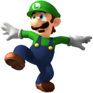 😨 3c115b63 Luigi Luigi, Gra wideo, Nintendo, Postać, Mario, Zielony whatsapp sticker