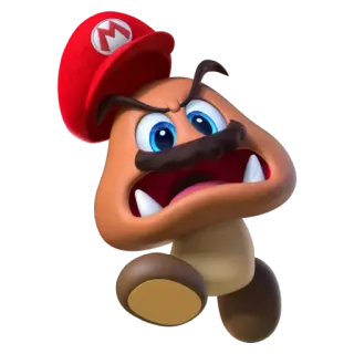 💟 07051610 Goomba Super Mario Goomba, Mario, Super Mario, fâché, dessin animé whatsapp sticker