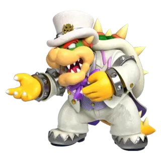 💟 0869710b Bowser mario, bowser, mariage, jeu vidéo, méchant whatsapp sticker