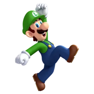 💟 44ad5d06 Luigi mario, luigi, jeu vidéo, dessin animé, nintendo whatsapp sticker