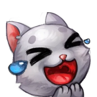 🤣 18243bdc cat, laughing, emoji, cute, lol, funny telegram sticker