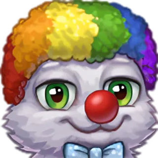 🤡 8582e7fa clown, cat, animal, cute, cartoon, funny telegram sticker