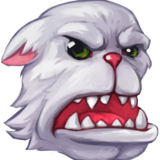 😠 d224fc01 cat, angry, mad, feline, illustration, cartoon telegram sticker