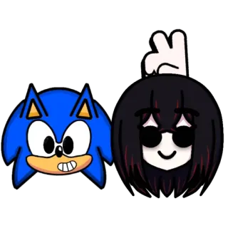 ✌️ 536c115d โซนิค, การ์ตูน, ตัวละคร, ศิลปะ, ภาพวาด telegram sticker