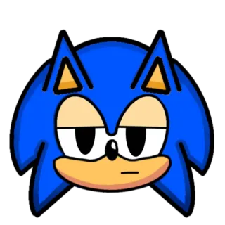 😐 6bb992f2 Sonic โซนิค, เม่นสีน้ำเงิน, การ์ตูน, วิดีโอเกม, หน้าตลก telegram sticker