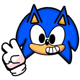 ✌️ a0a48b6c Sonic โซนิค, วิดีโอเกม, ตัวละคร, เม่น, สีน้ำเงิน telegram sticker