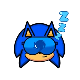 😪 dbefcf72 Sonic ZZZ โซนิค เดอะ เฮดจ์ฮอก, กำลังหลับ, การ์ตูน, สีฟ้า, น่ารัก, zzzzz telegram sticker