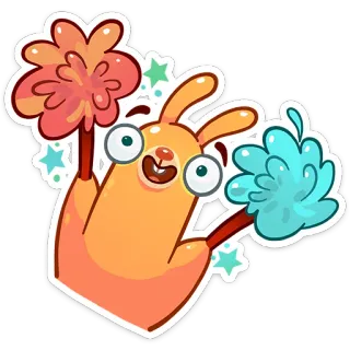 ☺️ 34c9b40e animale, cartone animato, divertente, carino, felice, personaggio, adesivo whatsapp sticker