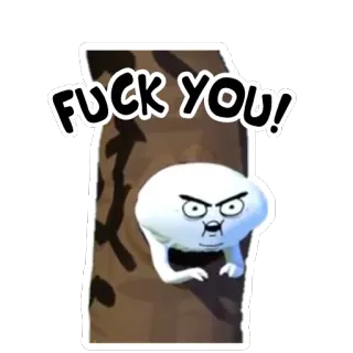 🖕 1cb4318e FUCK YOU! boos, beledigend, vloeken, cartoon, onbeschoft, belediging, scheldwoorden telegram sticker