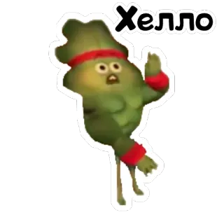 👋 318450f6 Хелло cartoon, personage, groet, zwaaien telegram sticker