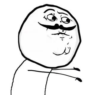 😐 2cef09b9 Meme, Trollface, Meme de Internet, Divertido telegram sticker