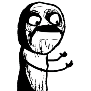 😐 8e6105da Meme, Rage face, Dedo corazón, Ofensivo telegram sticker