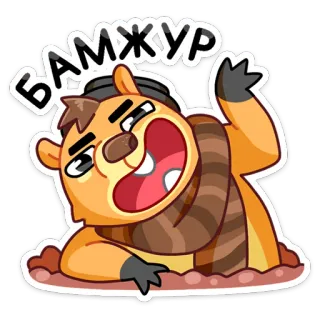 😅 26fb7818 ВАМЖУР animal, marmota, desenho animado, mamífero, adesivo telegram sticker