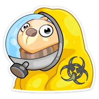 🦠 66388f1d material perigoso, urso, risco biológico, segurança, desenho animado, fato telegram sticker
