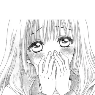 🥺 351bc44b 动漫, 漫画, 女孩, 可爱, 脸红, 害羞 telegram sticker