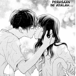 💋 cc165522 PERASAAN INI ADALAH... 漫画, 浪漫, 亲吻, 爱, 情侣 telegram sticker