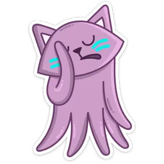 🤦‍♂️ 0859f36e mèo, hoạt hình, nhãn dán, buồn, khóc, kawaii telegram sticker