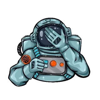 😡 f2bfdb25 宇航员, 太空, 美国宇航局, 服装, 宇航服, 头盔, 手, 偷看 whatsapp sticker