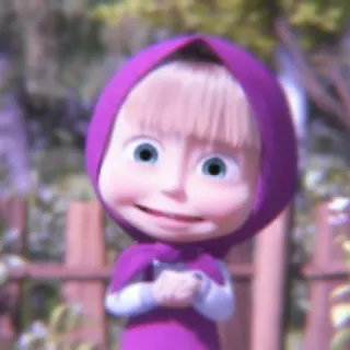 💖 18a8ae7a Masha Masha and the Bear cartoon, child, girl, Masha, Masha and the Bear telegram sticker