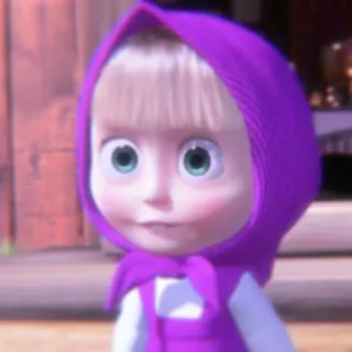 💖 548f051e Masha Masha and the Bear cartoon, animation, girl, Masha, Masha and the Bear telegram sticker