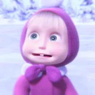 💖 64ad2981 Masha Masha and the Bear cartoon, girl, Masha and the Bear, animated telegram sticker