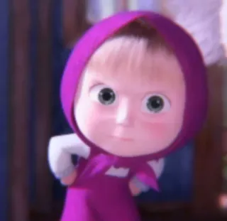 💖 830789b4 Masha Masha and the Bear cartoon, animated, Masha, Masha and the Bear, girl telegram sticker