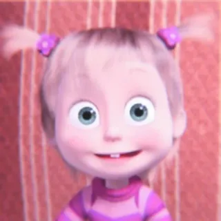 💖 cf4ca04f Masha Masha and the Bear cartoon, animated, masha, girl, children telegram sticker