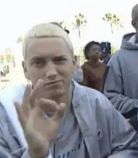 🖤 0393b9a4 Eminem Eminem, rappeur, musique, célébrité, personne telegram sticker