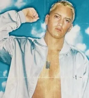 🖤 0c36db9f Eminem Eminem, Rappeur, Musicien, Hip Hop, Célébrité telegram sticker