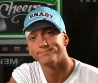 🖤 171f3842 Eminem SHADY Eminem, Shady, rappeur, chapeau, musique telegram sticker