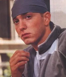 🖤 3aafdd94 Eminem musicien, rappeur, célébrité, portrait telegram sticker