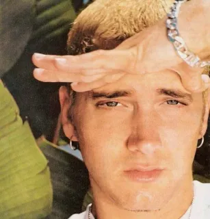 🖤 ade05a01 Eminem Eminem, rappeur, portrait, musique, célébrité telegram sticker