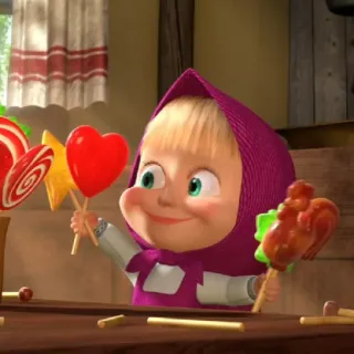 Marsha the bear part1 whatsapp stickers