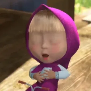 😄 711aaf4f Masha Masha and the Bear Dessin animé, Personnage, Drôle, Mignon, Masha et Michka, Animé telegram sticker