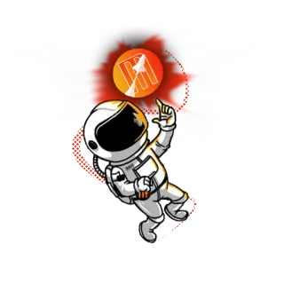 💪 5391430d astronauta, espacio, cohete, viaje espacial, luna, estrellas whatsapp sticker