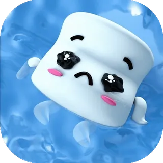 🙁 d8af458c มาร์ชเมลโลว์, น่ารัก, คาวาอิ, อาหาร, ของหวาน, หวาน telegram sticker