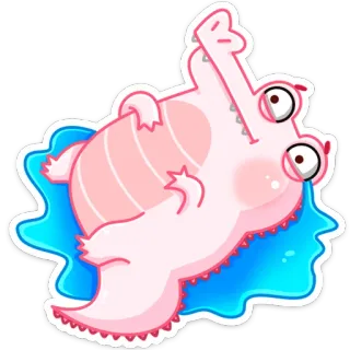 😭 96d42a74 alligatore, coccodrillo, carino, cartone animato, animale, rosa telegram sticker