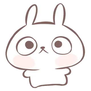 😳 00da3432 กระต่าย, บันนี่, น่ารัก, สติกเกอร์, สัตว์ telegram sticker
