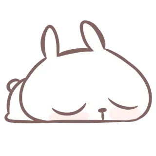 😴 3a973cf1 กระต่าย, กระต่าย, นอน, น่ารัก, คาวาอิ, สัตว์ telegram sticker