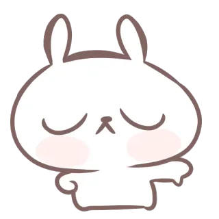 👎 3d315a01 กระต่าย, น่ารัก, การ์ตูน, สัตว์, ท่าทาง telegram sticker