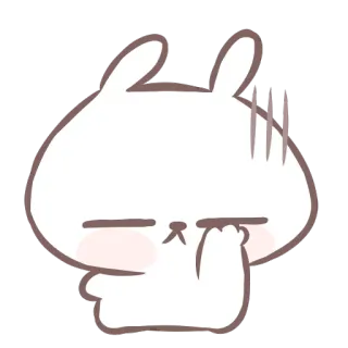 🤦‍♂️ 608c8489 กระต่าย, กระต่าย, เศร้า, ผิดหวัง, น่ารัก, คาวาอิ, สติกเกอร์, การ์ตูน telegram sticker