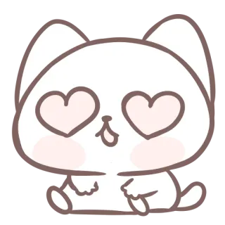😻 7a04ee72 แมว, ตาหัวใจ, รัก, คาวาอิ, น่ารัก, สัตว์ telegram sticker