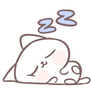 😴 814ed5db zz แมว, นอน, กำลังนอน, zzz, ฝัน, ลูกแมว, สัตว์ telegram sticker